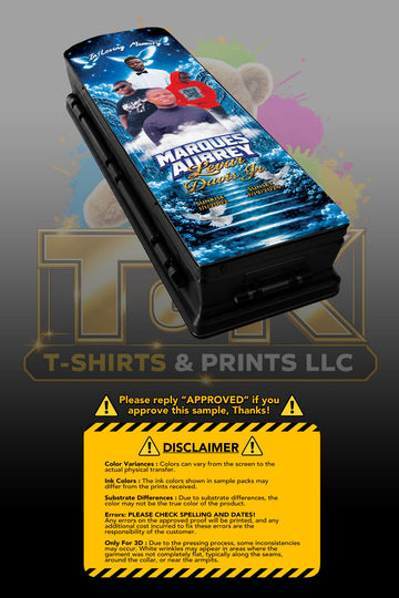 Marques Davis Jr Casket wrap service & Full casket Insert